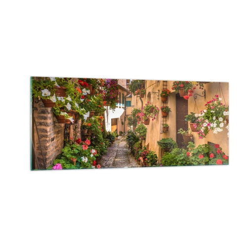 Obraz na skle - Talianske zákutie - 100x40 cm
