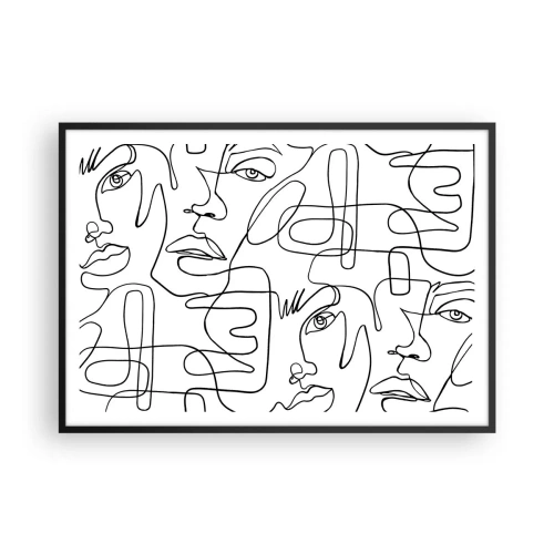 Plagát v čiernom ráme - V spletených emóciách - 100x70 cm