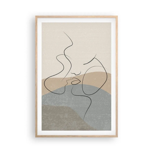 Plagát v ráme zo svetlého duba - Ako ťah štetcom - 61x91 cm