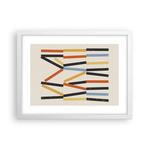 Plagát v bielom ráme - Kompozícia na úrovni - 40x30 cm