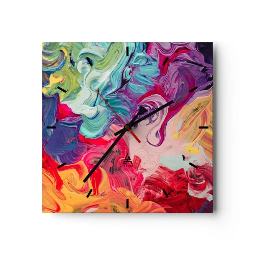Nástenné hodiny - Zrodenie farieb - 30x30 cm