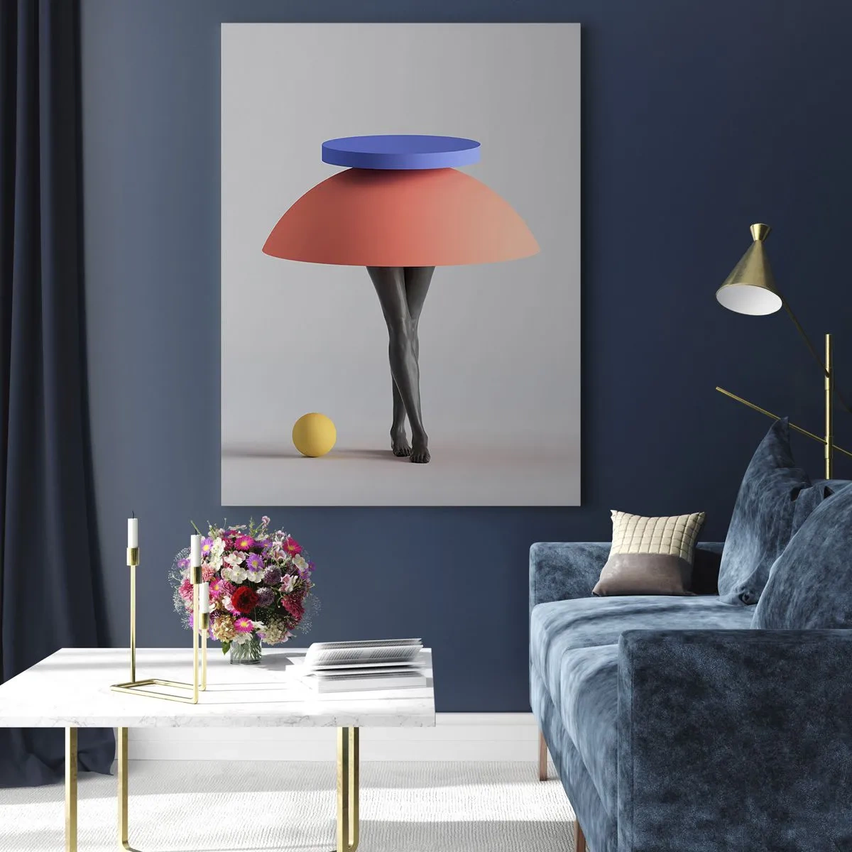 Obraz na skle - Surrealistická kompozícia - 80x120 cm