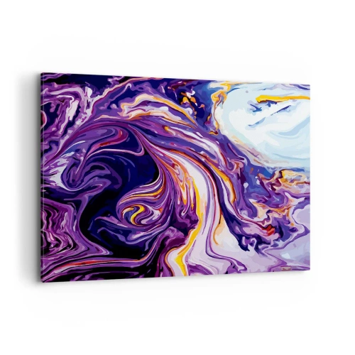 Obraz na plátne - Záhyb priestoru vo fialovej - 100x70 cm