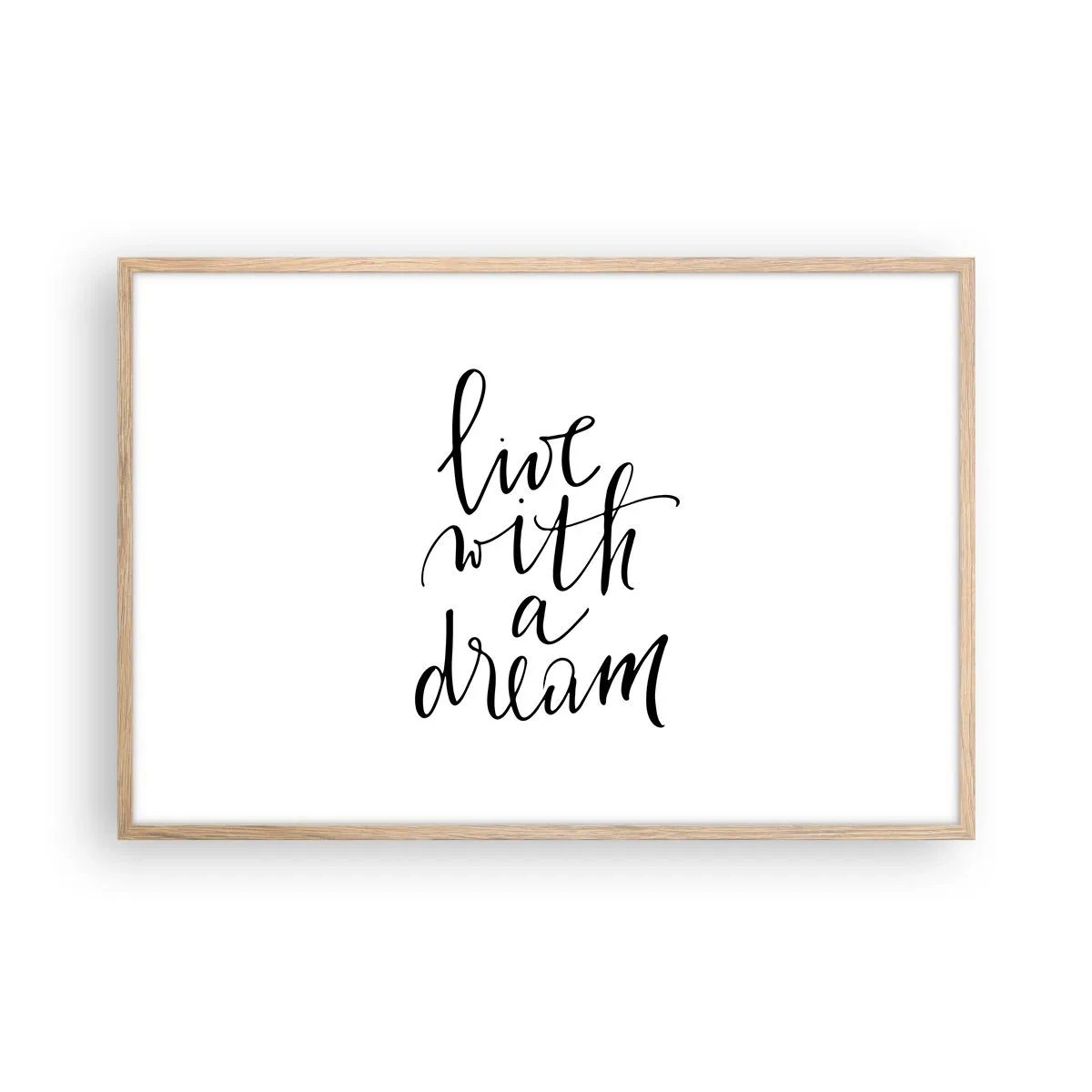 Plagát v ráme zo svetlého duba - Of course - 91x61 cm