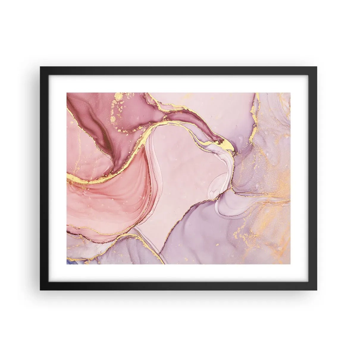 Plagát v čiernom ráme - Maznanie farieb - 50x40 cm