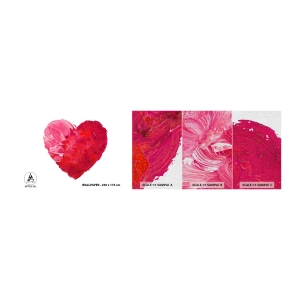 Vzorka fototapety Premium Canvas - All you need is love - Abstrakcia, Červené srdce, Symbol Lásky - 100x30 cm