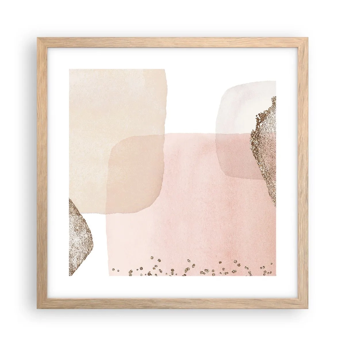 Plagát v ráme zo svetlého duba - Pohľad cez farby - 40x40 cm