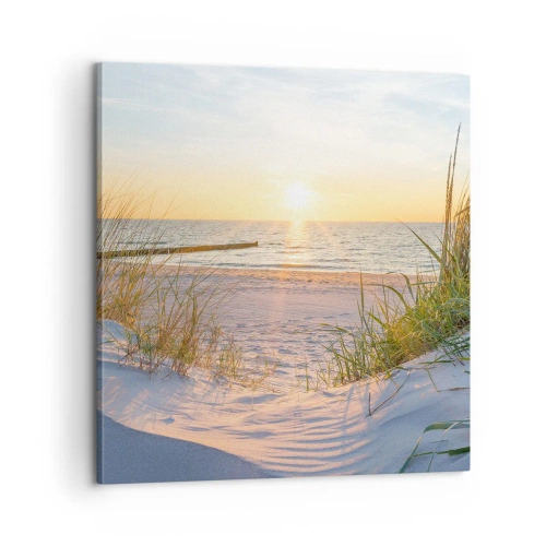 Obraz na plátne - Šumenie mora, spev vtákov, divoká pláž uprostred trávy… - 60x60 cm