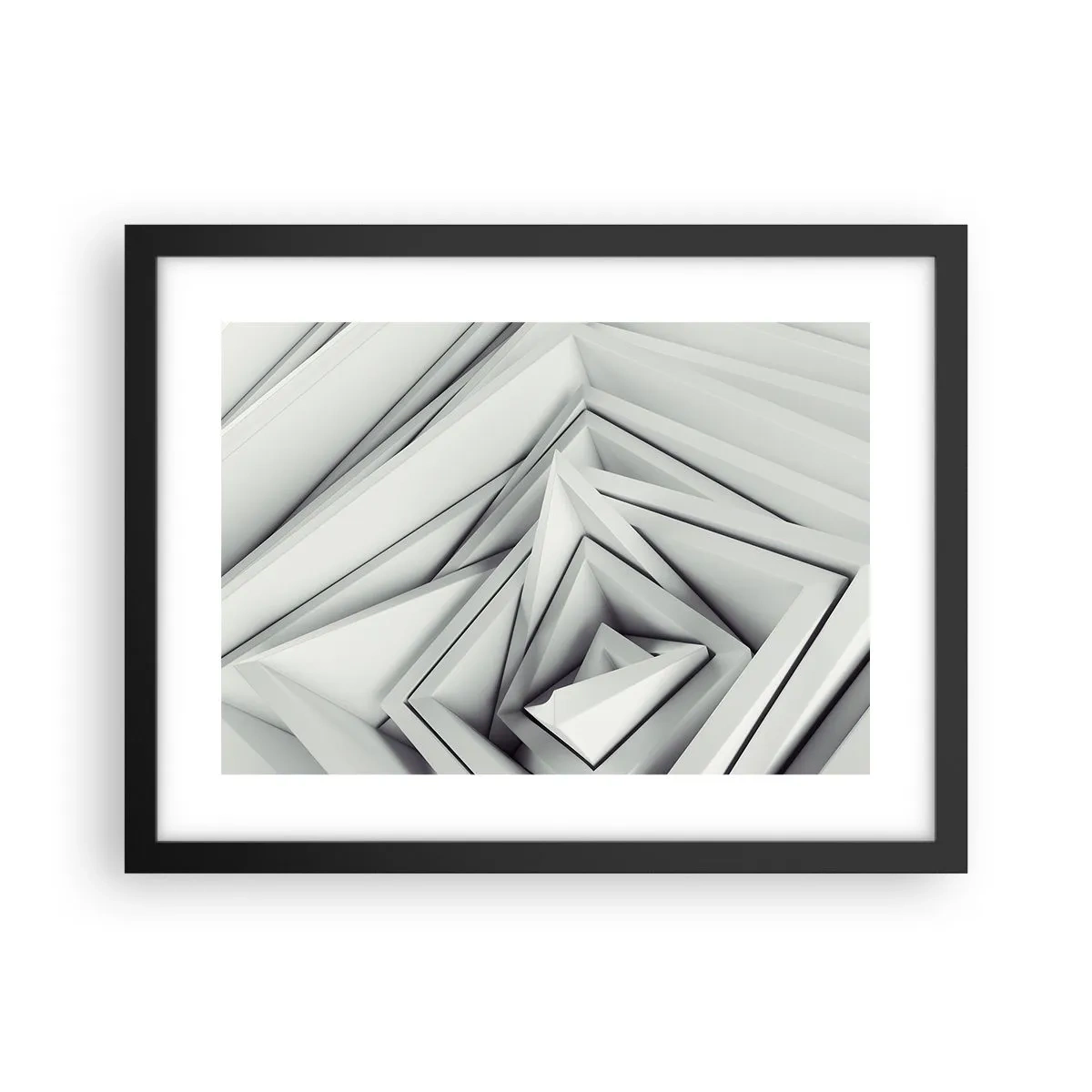 Plagát v čiernom ráme - Symfónia ostrých uhlov - 40x30 cm
