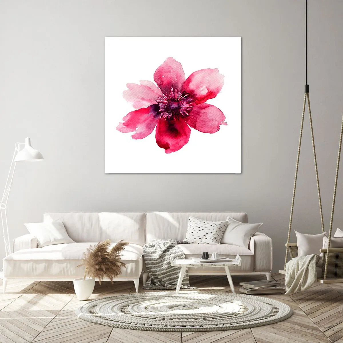 Obraz na plátne - Karmínový voňavý bozk - 70x70 cm