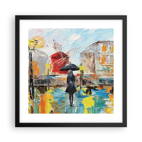 Plagát v čiernom ráme - Parížske legendy - 40x40 cm