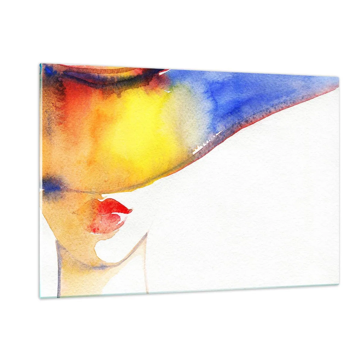 Obraz na skle - Portrét dámy    - 120x80 cm