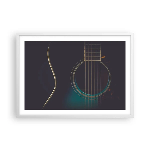 Plagát v bielom ráme - Okamih, než to zaznie - 70x50 cm