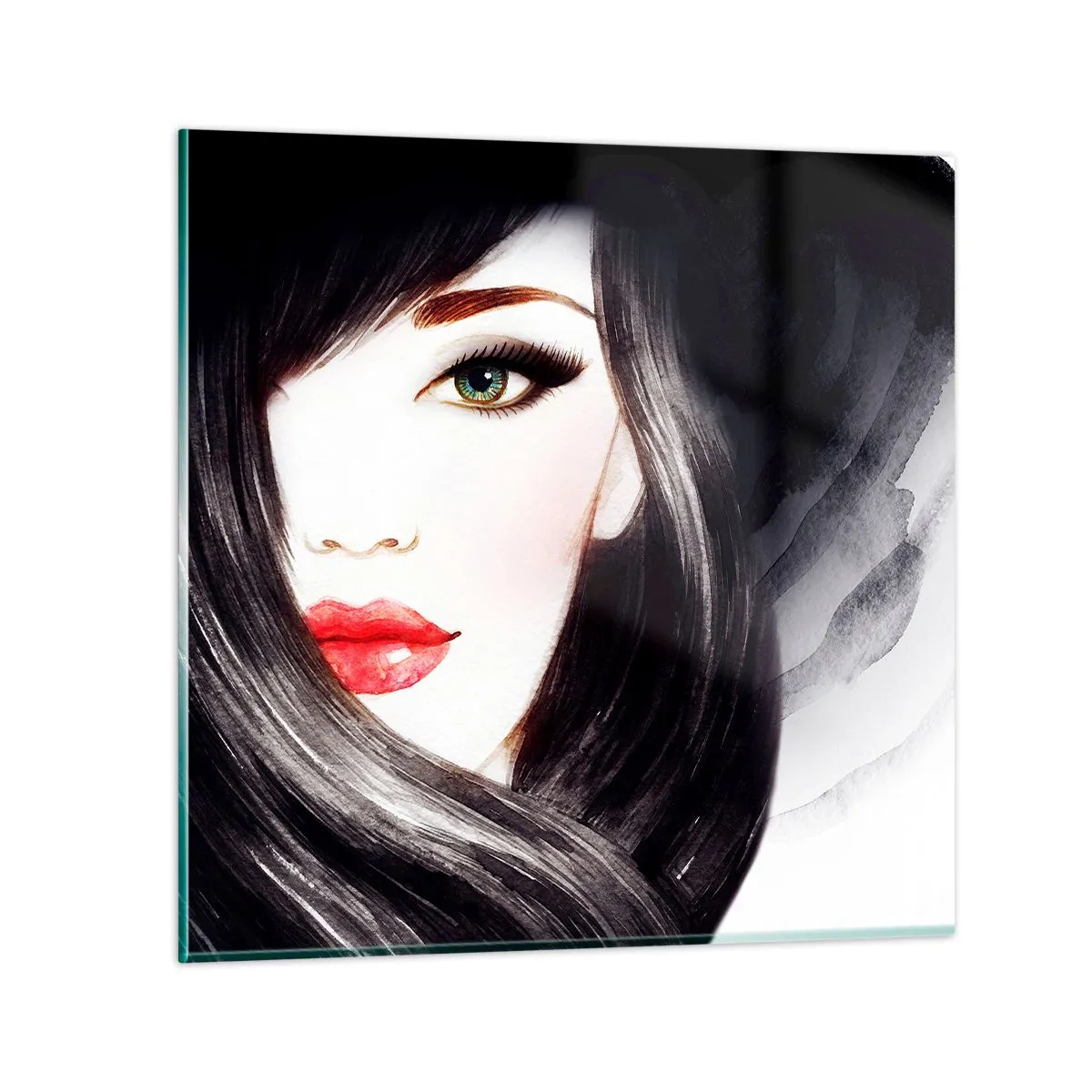 Obraz na skle - Zafírový pohľad - 60x60 cm