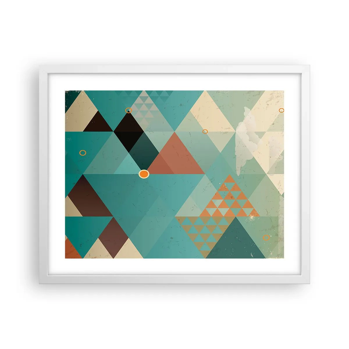 Plagát v bielom ráme - Jednota mnohosti, mnohosť jednoty - 50x40 cm