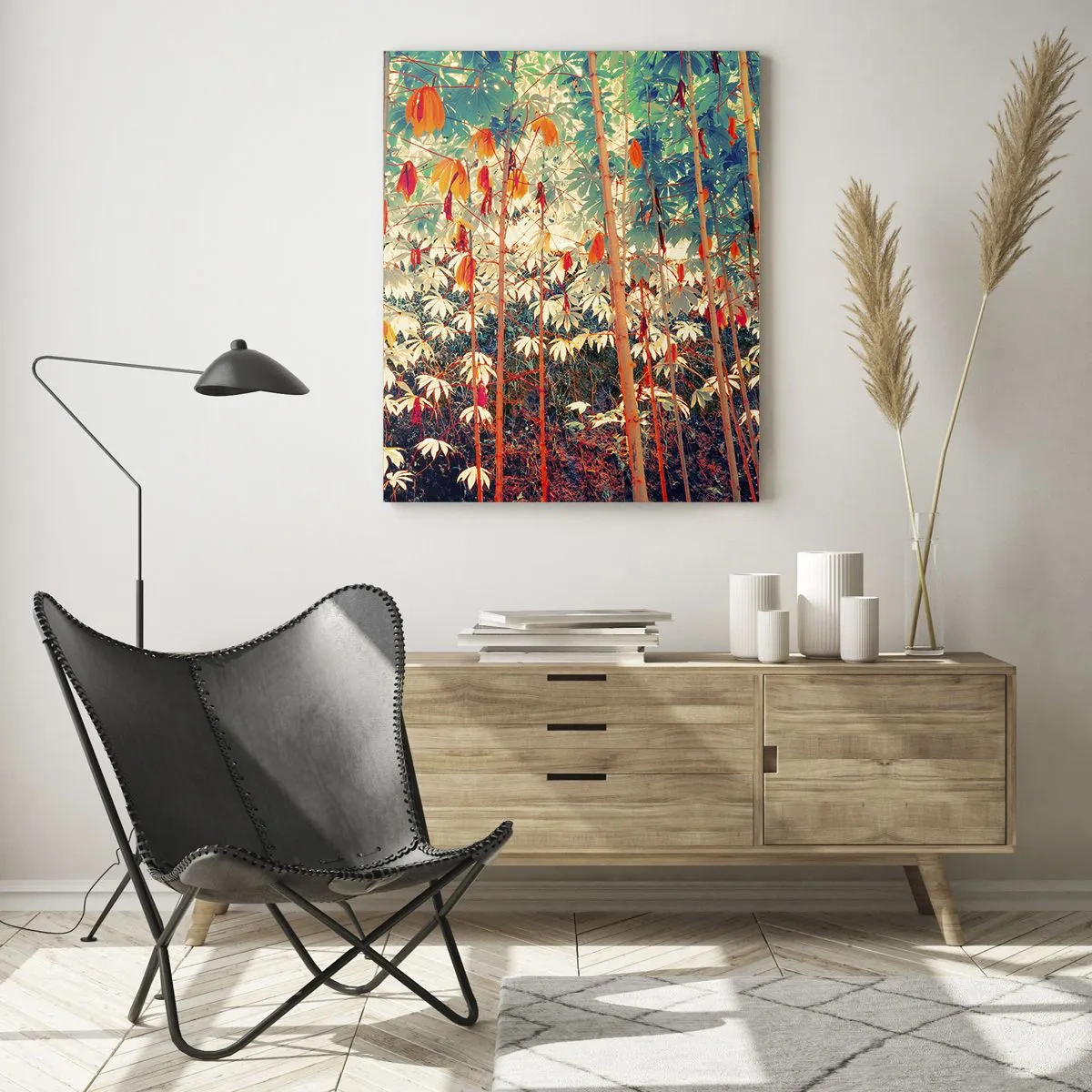 Obraz na skle - Tajný život listov - 50x70 cm