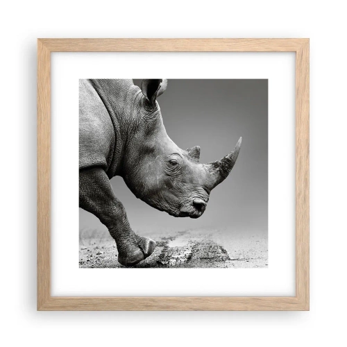 Plagát v ráme zo svetlého duba - Nezastaviteľná sila - 30x30 cm