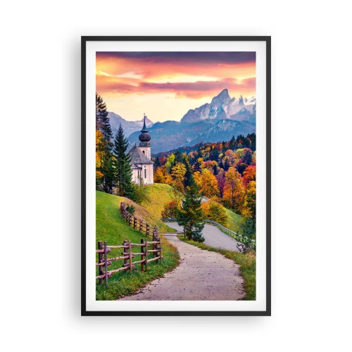 Plagát v čiernom ráme - Úplne ideálna krajina - 61x91 cm
