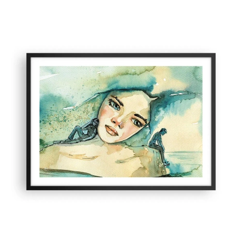 Plagát v čiernom ráme - Am I blue? - 70x50 cm