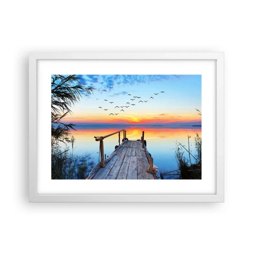 Plagát v bielom ráme - Je čas isť späť… - 40x30 cm