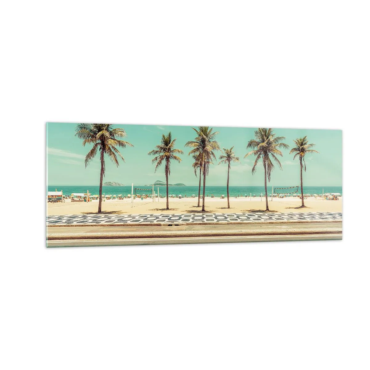 Obraz na skle - Stráženie pláže - 140x50 cm