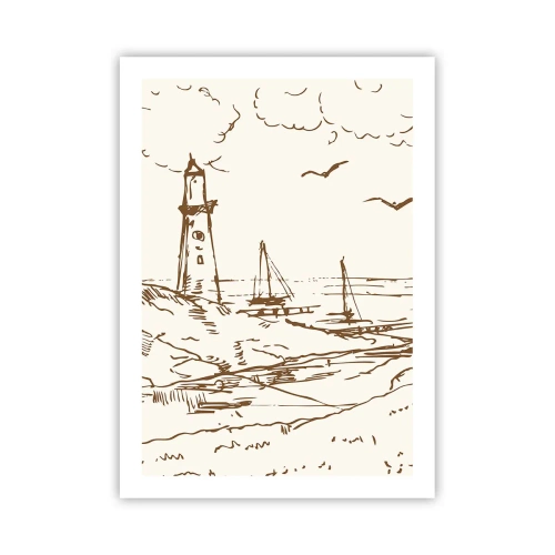 Plagát - Náčrt letných spomienok - 50x70 cm