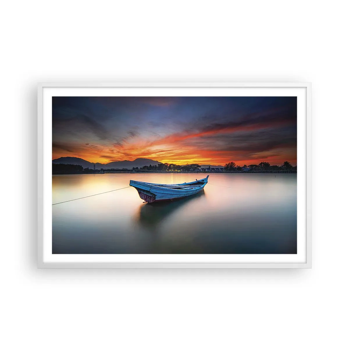 Plagát v bielom ráme - Blíži sa dobrá noc - 91x61 cm