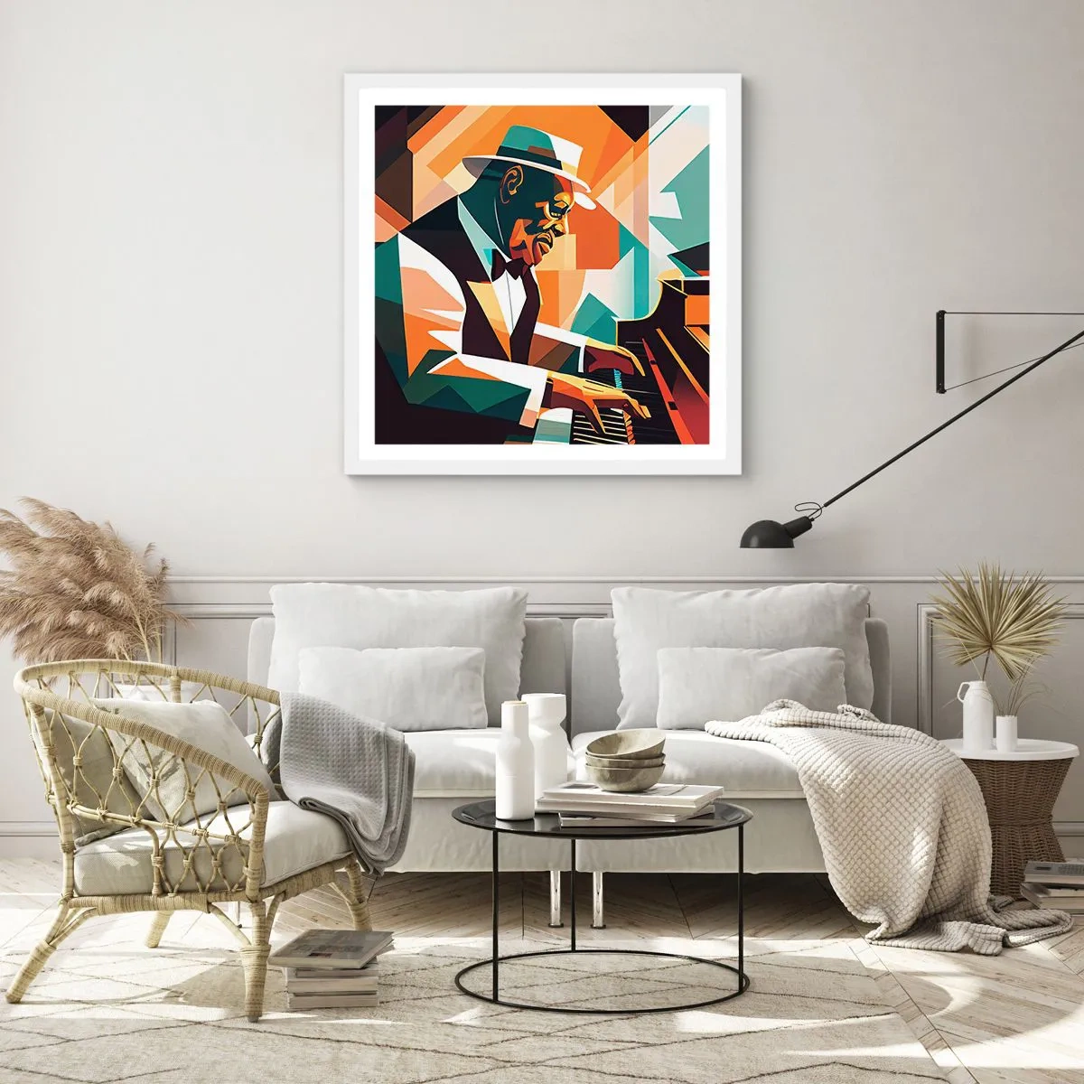 Plagát v bielom ráme - Celý tento jazz - 50x50 cm