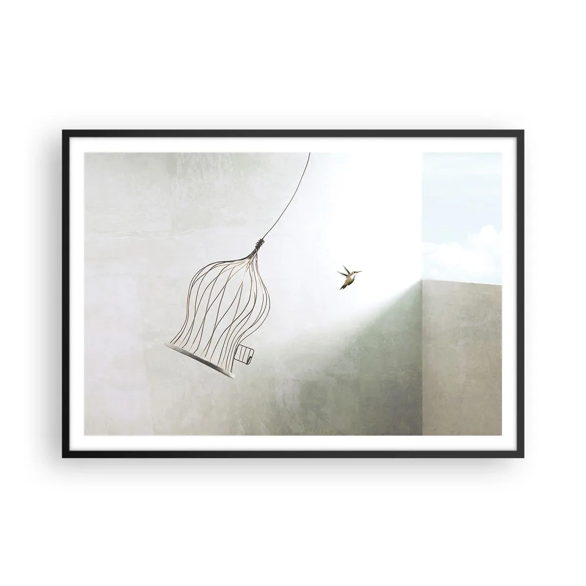 Plagát v čiernom ráme - Vo svojom živle - 100x70 cm