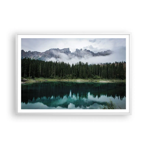 Plagát v bielom ráme - Ticho, ticho, neprebuďme spiacu vodu…. - 100x70 cm