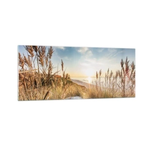 Obraz na skle - Severná pláž - 100x40 cm