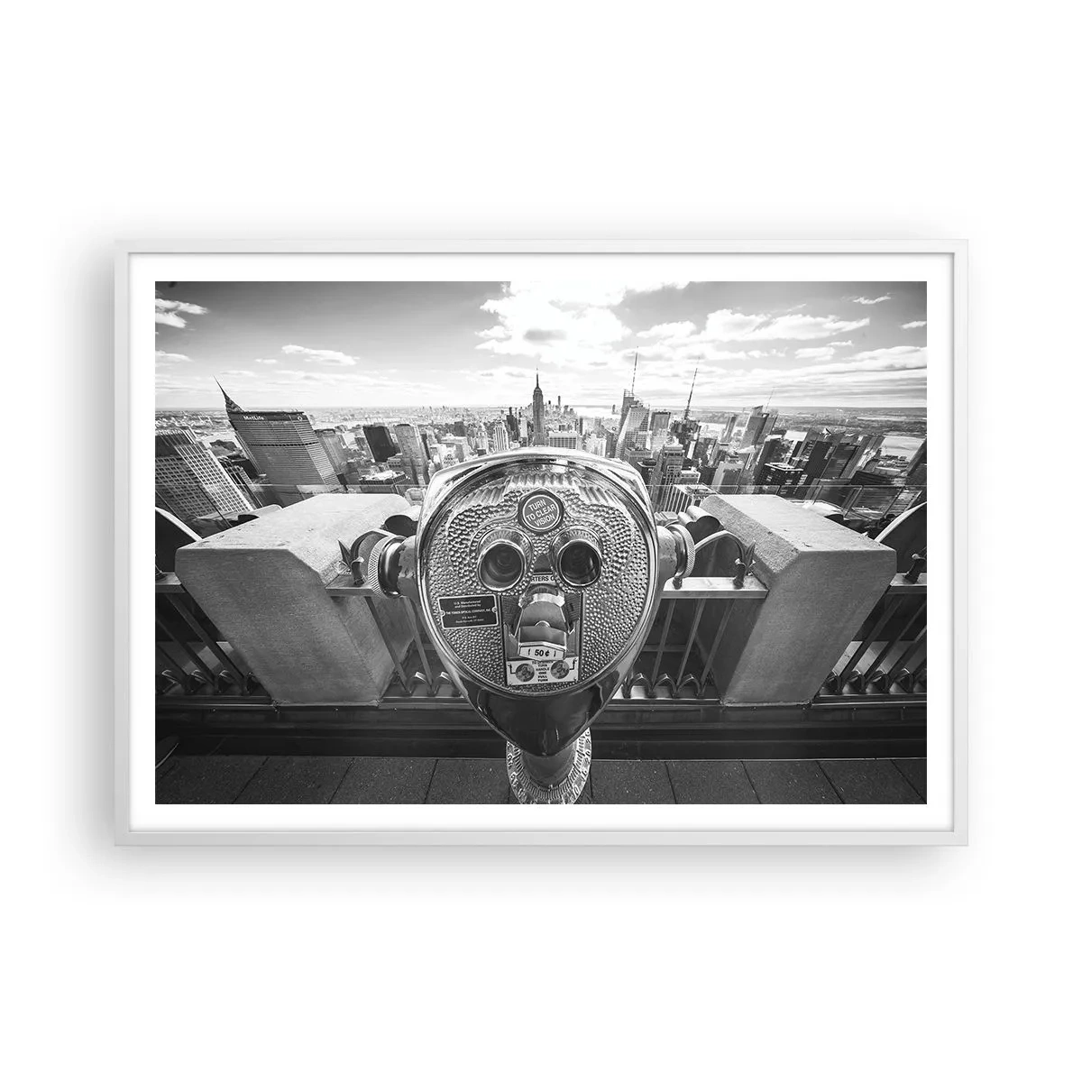 Plagát v bielom ráme - Mesto nad mestami - 100x70 cm