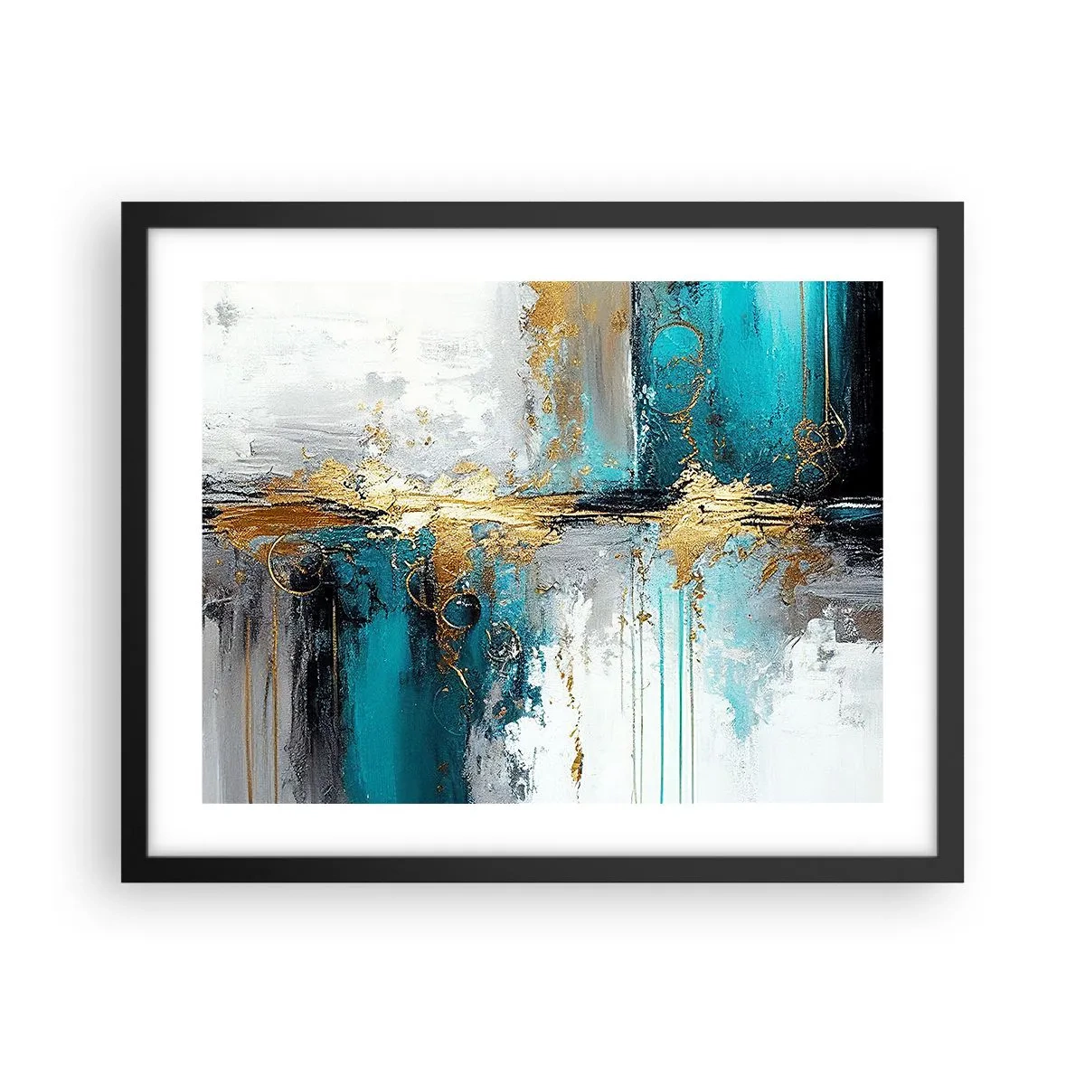 Plagát v čiernom ráme - Všetko plynie - 50x40 cm