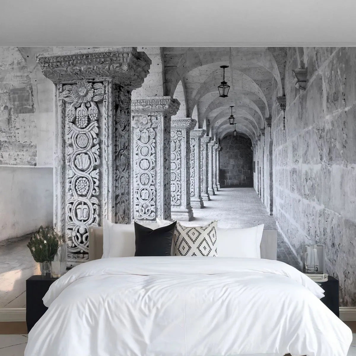 Fototapeta Standard Eco - Kam…? - Architektúra, Kus, Čierna a biela - 350x256 cm