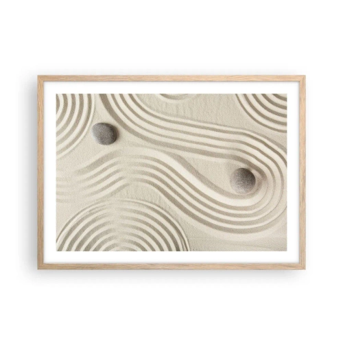 Plagát v ráme zo svetlého duba - Dotyk tepla - 70x50 cm