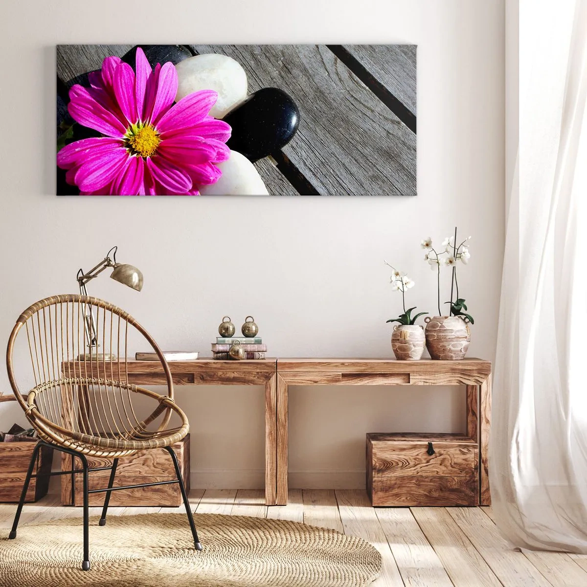 Obraz na plátne - Odpočinok na móle - 100x40 cm