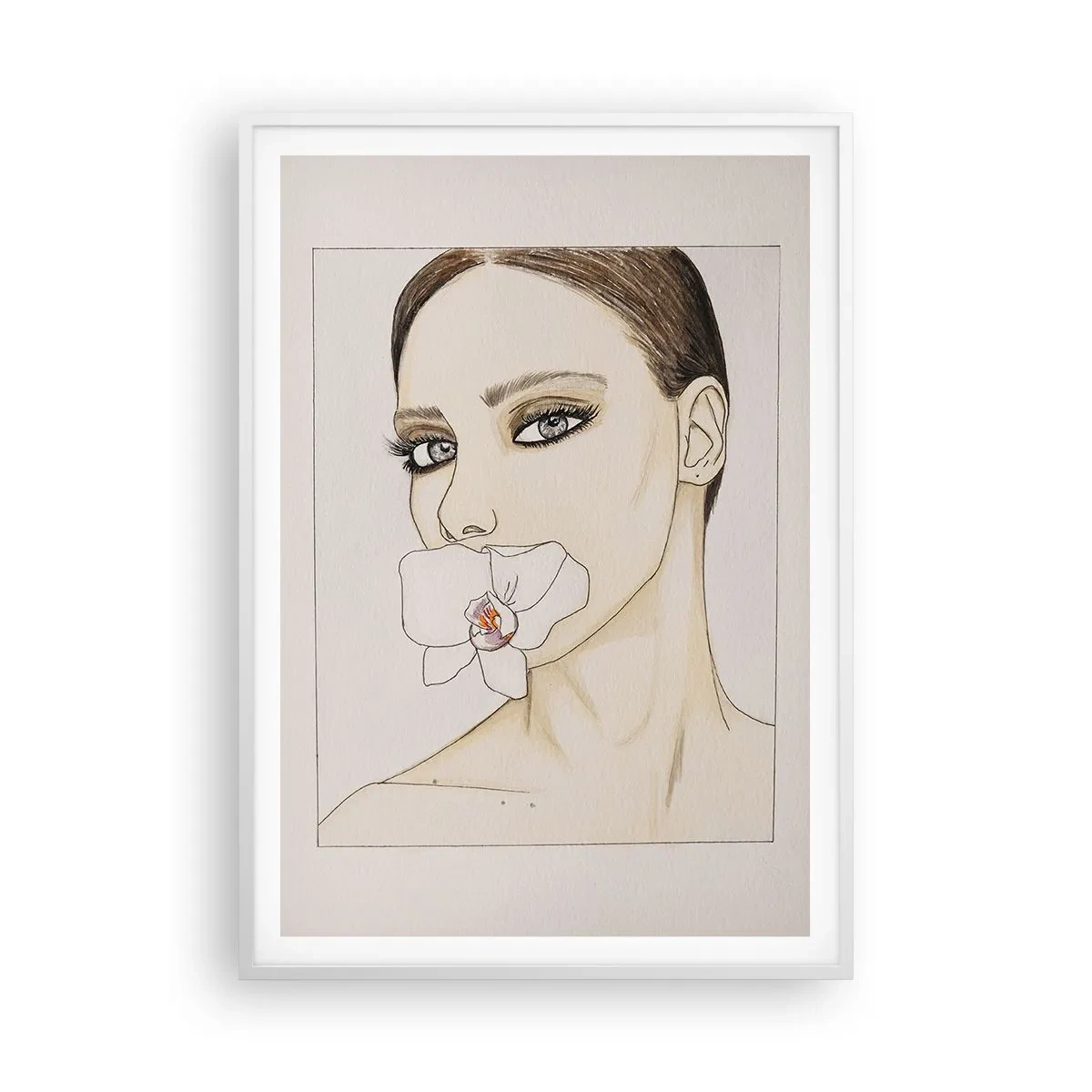 Plagát v bielom ráme - Symbol elegancie a krásy - 70x100 cm