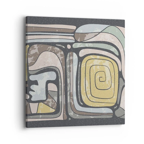 Obraz na plátne - Abstrakcia v predkolumbovskom duchu - 40x40 cm