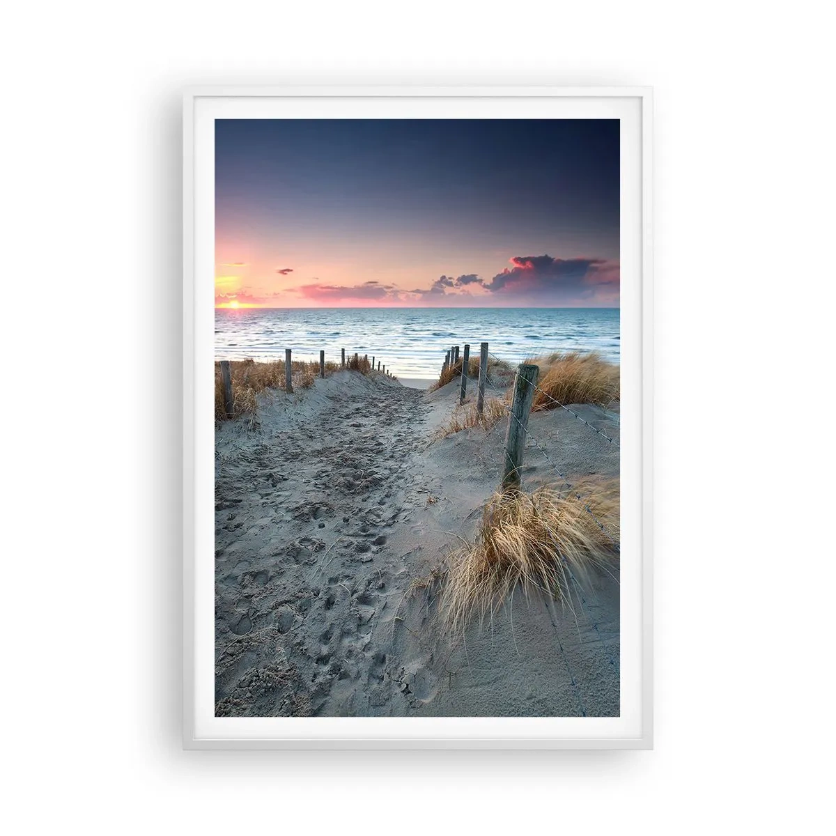 Plagát v bielom ráme - Šiel by som s tebou na kraj světa… - 70x100 cm