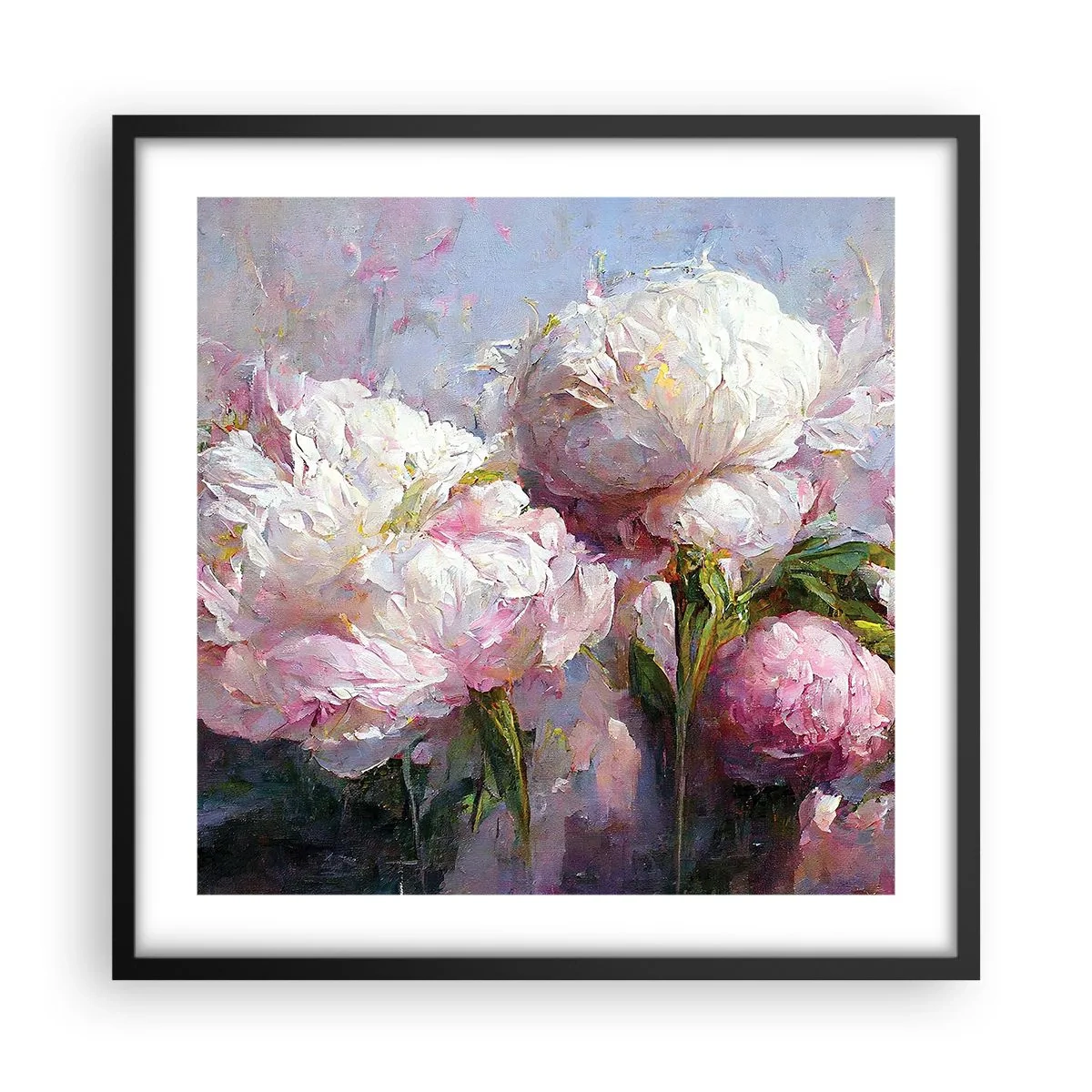 Plagát v čiernom ráme - Kytica prekypujúca životom - 50x50 cm