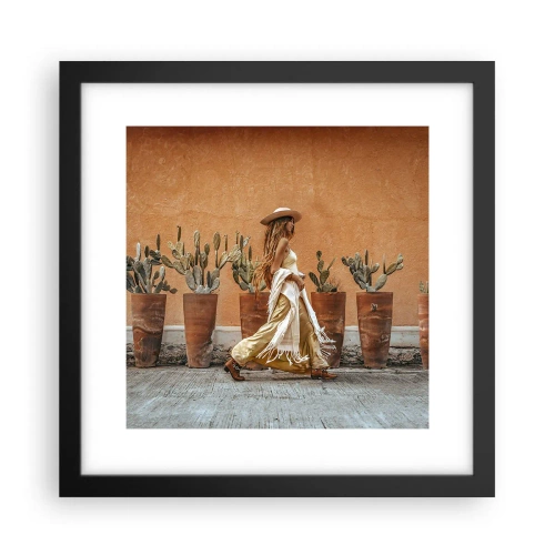 Plagát v čiernom ráme - V hippie štýle - 30x30 cm