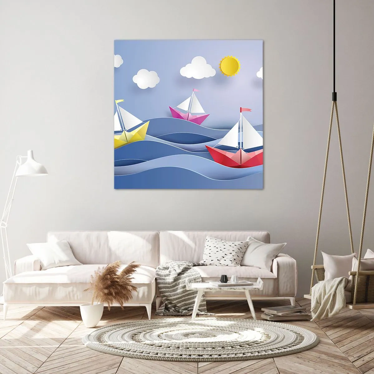 Obraz na plátne - Ach, ako je príjemné hojdať sa na vlnách - 50x50 cm