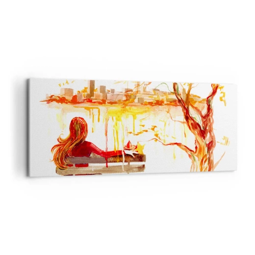 Obraz na plátne - Okamih zamyslenia - 100x40 cm