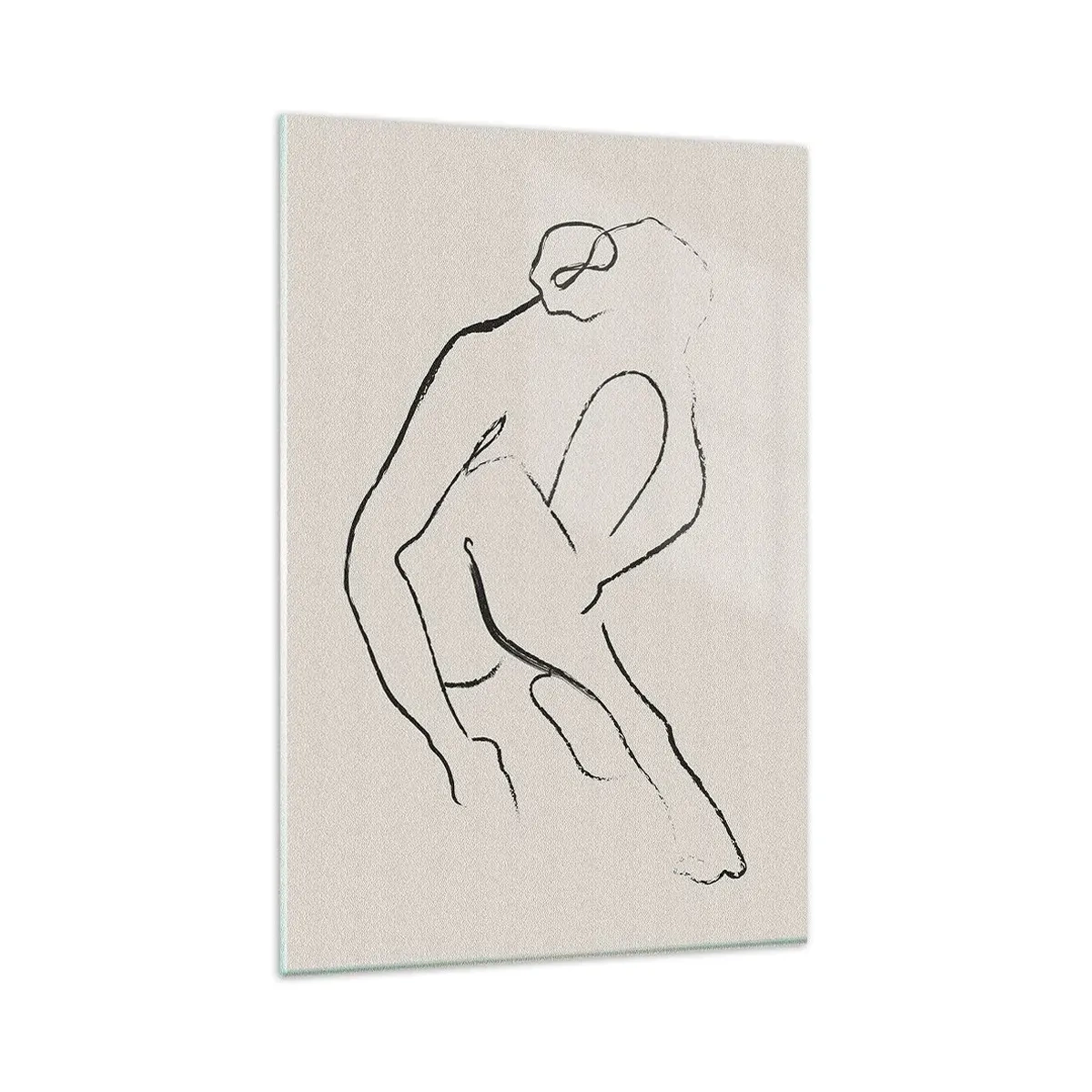 Obraz na skle - Intímna skica - 80x120 cm