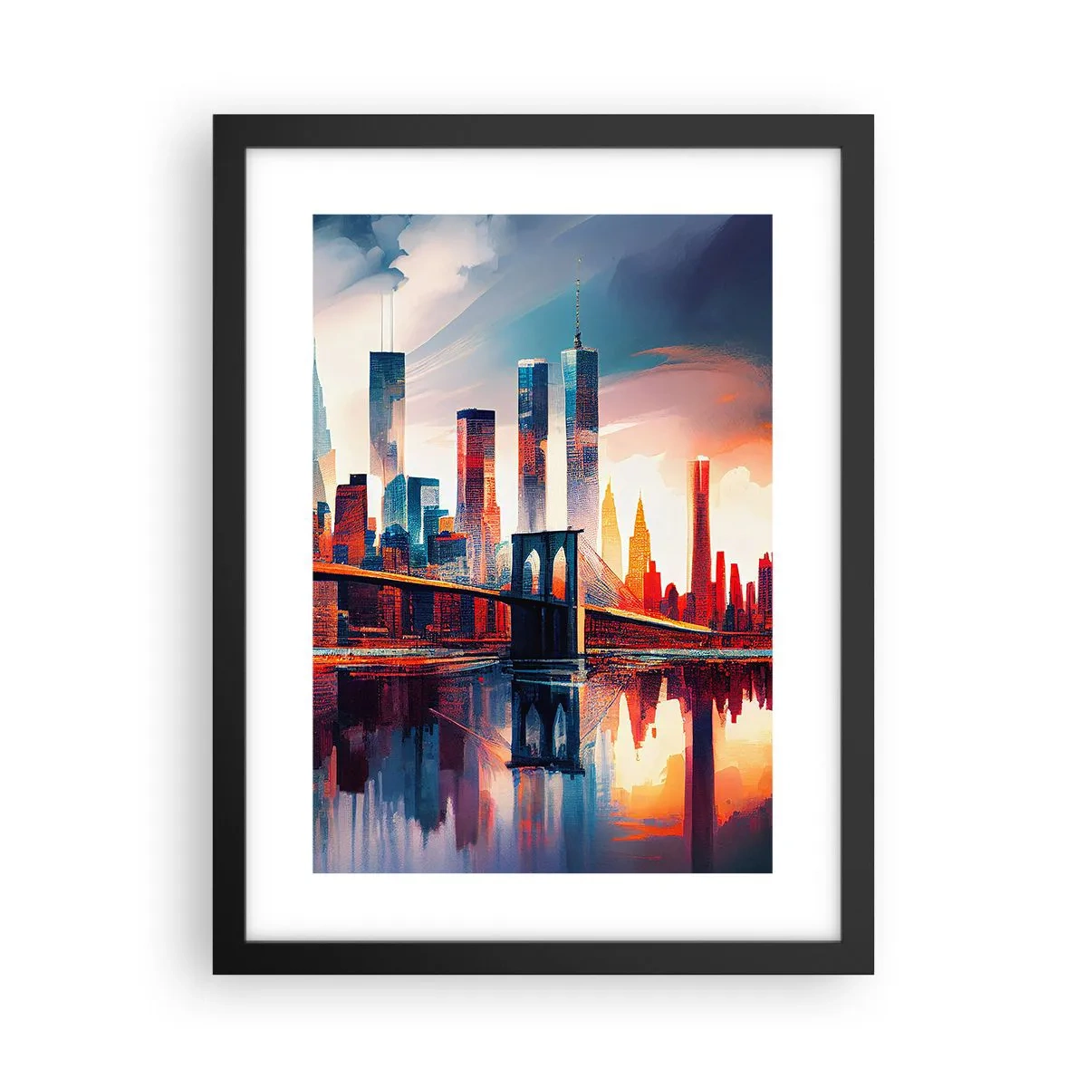 Plagát v čiernom ráme - Famózny New York - 30x40 cm