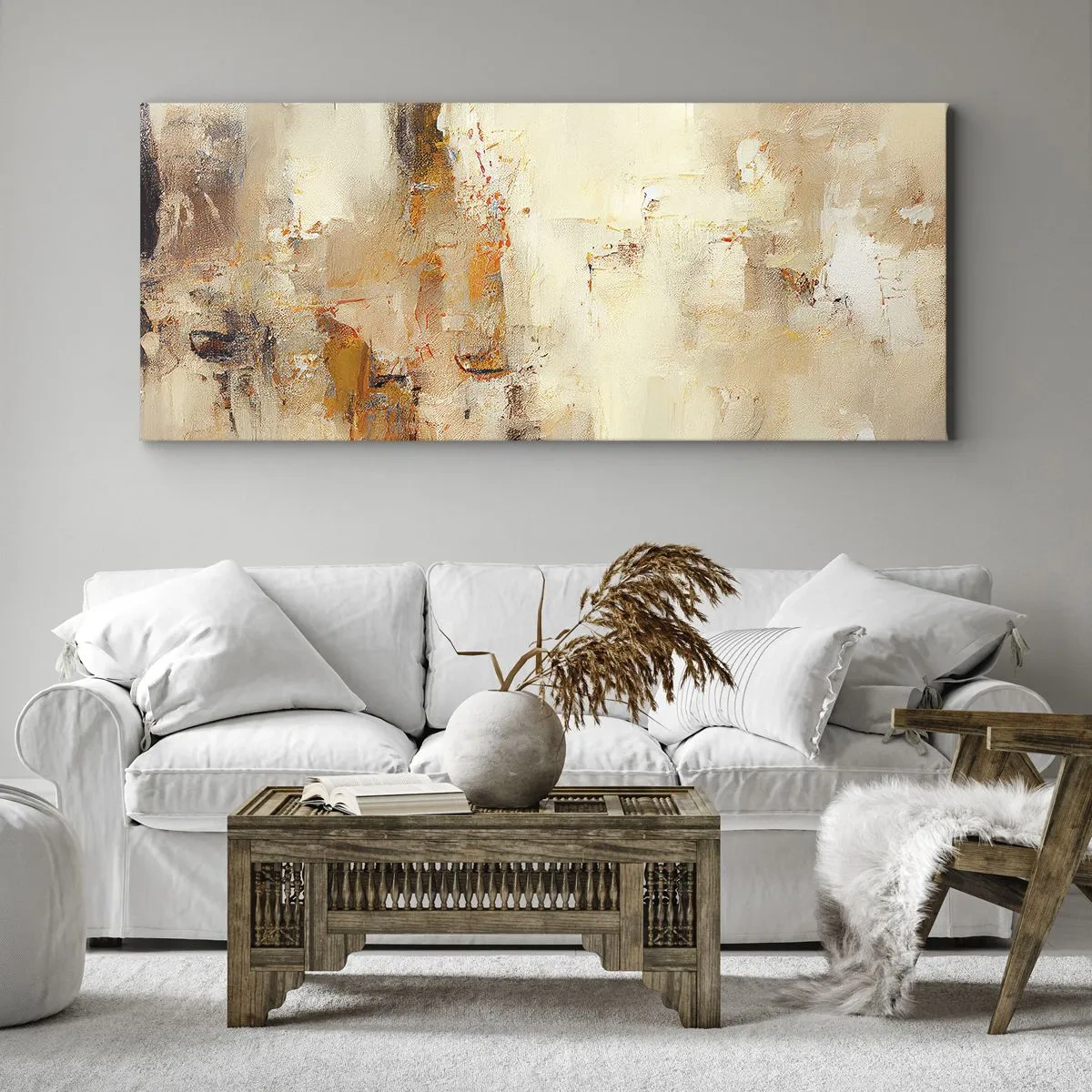 Obraz na plátne - Duša jantáru - 100x40 cm