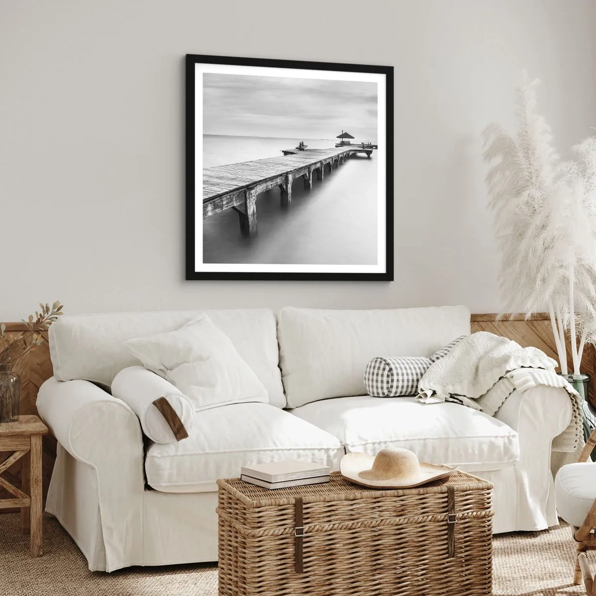 Plagát v čiernom ráme - Ďaleko od nás - 60x60 cm