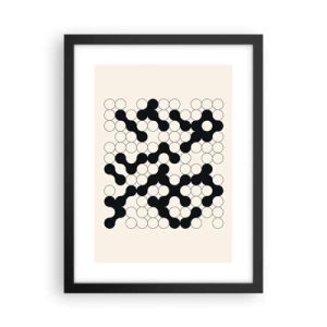 Plagát v čiernom ráme - Čínska hra – variácia - 30x40 cm