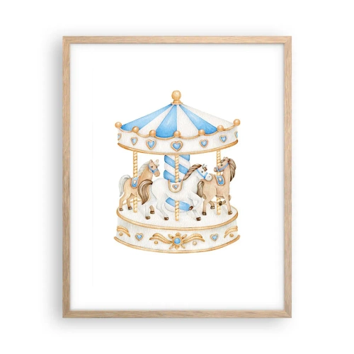 Plagát v ráme zo svetlého duba - Sladké detstvo - 40x50 cm