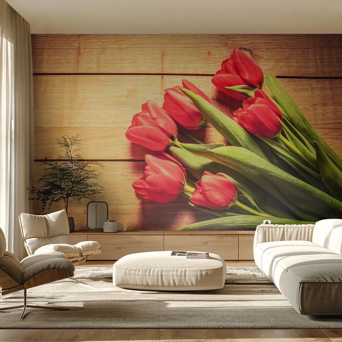 Fototapeta Standard Eco - Jarné vyznanie - Kvety, Tulipány, Kytica kvetov - 300x210 cm